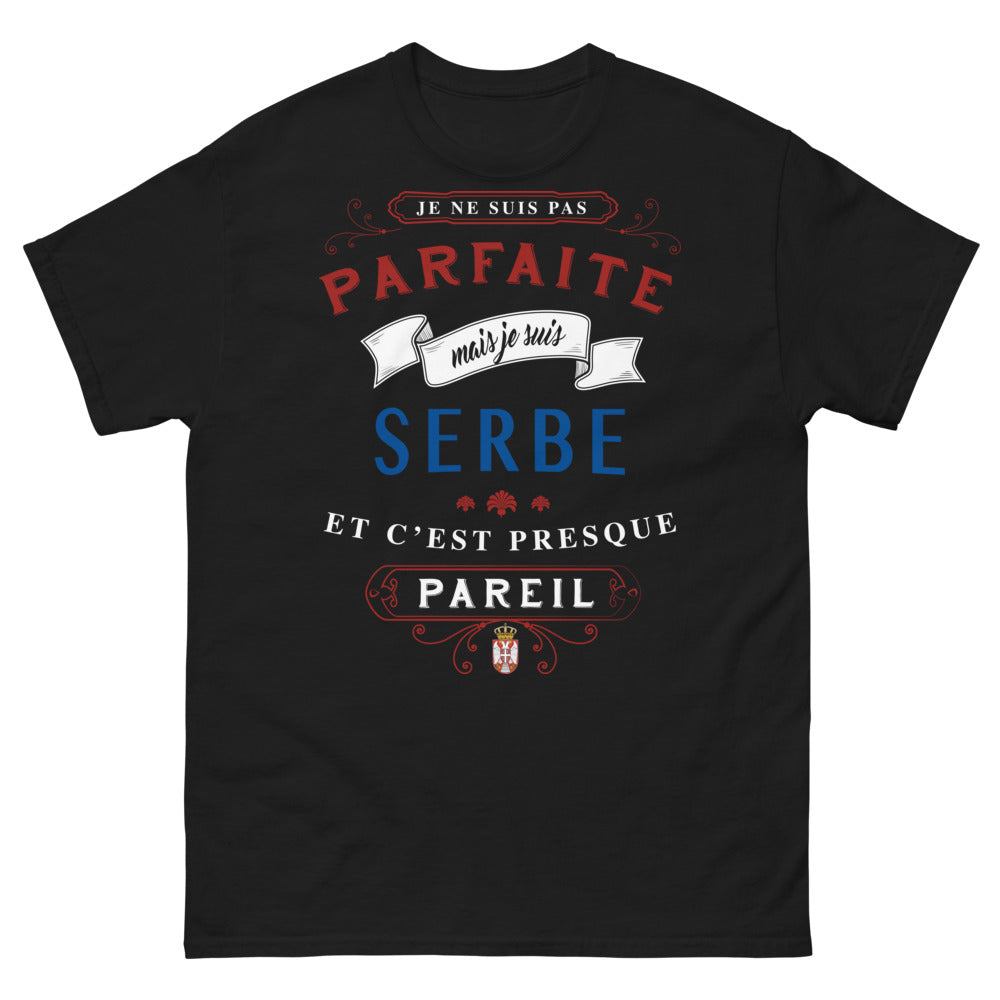 T-shirt Serbie noir - pas parfaite mais presque