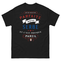 Thumbnail for T-shirt Serbie noir - pas parfaite mais presque