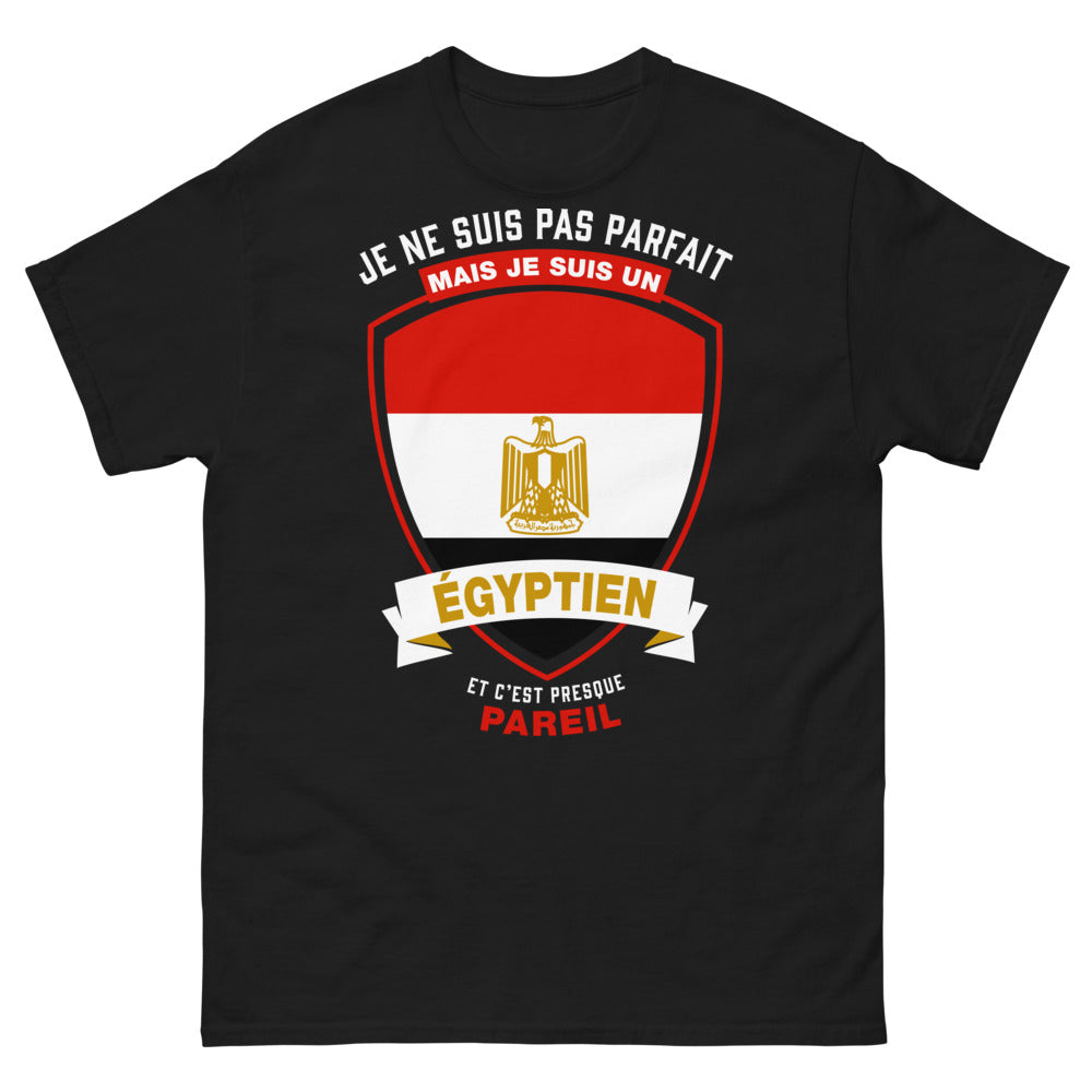 T-shirt Égypte noir - texte: je suis égyptien