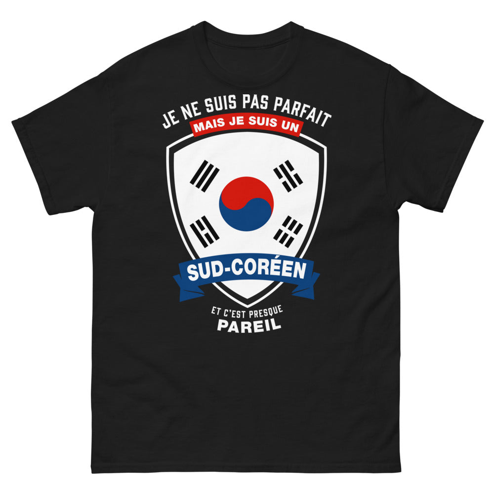 T-shirt sud-coréen noir - humour et fierté
