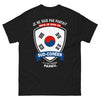 T-shirt sud-coréen noir - humour et fierté