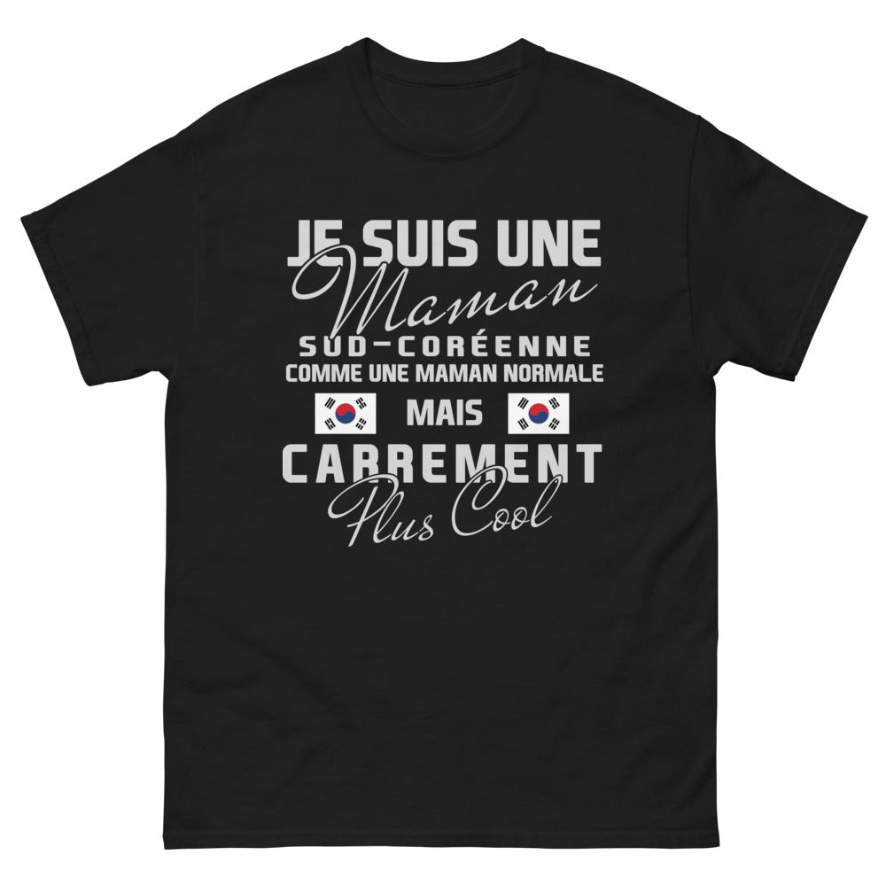 T-shirt sud-coréenne noir - maman plus cool que normale
