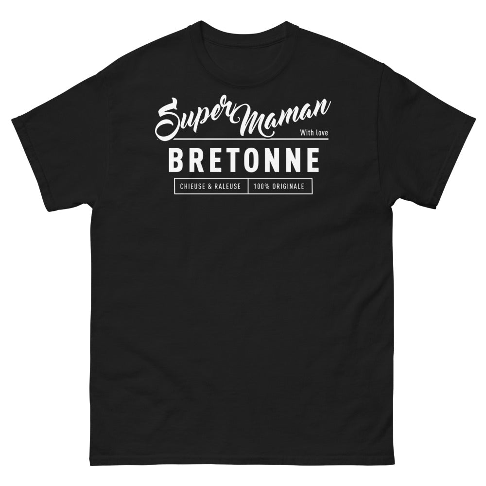 T-shirt Bretonne noir - Super Maman Bretonne