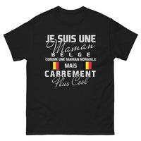 Thumbnail for T-shirt Belgique noir - plus cool qu'une maman normale