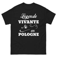 Thumbnail for T-shirt Pologne noir - Légende vivante né en Pologne
