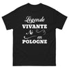 T-shirt Pologne noir - Légende vivante né en Pologne
