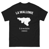 Thumbnail for T-shirt Wallonie noir - Là Où Mon Histoire Commence