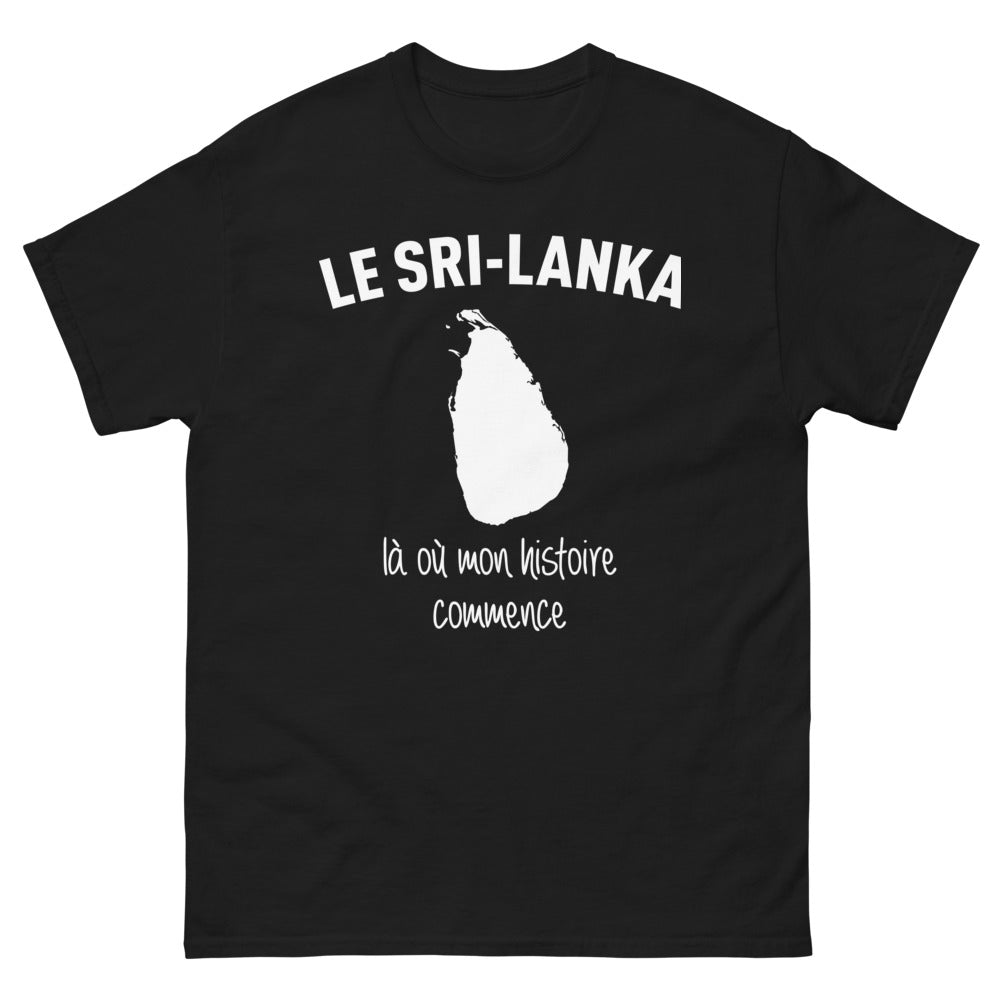 T-shirt Sri Lanka noir - Là où mon histoire commence