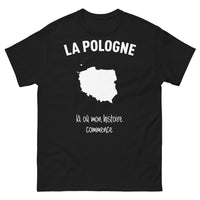 Thumbnail for T-shirt Pologne noir - là où mon histoire commence