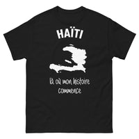 Thumbnail for T-shirt Haïti noir - Là où mon histoire commence