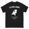 T-shirt La Hollande noir - racines hollandaises et humour