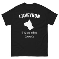 Thumbnail for T-shirt Aveyron noir - Là où mon histoire commence