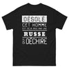 T-shirt Russie noir - Désolé cet homme est déjà pris par une Russe