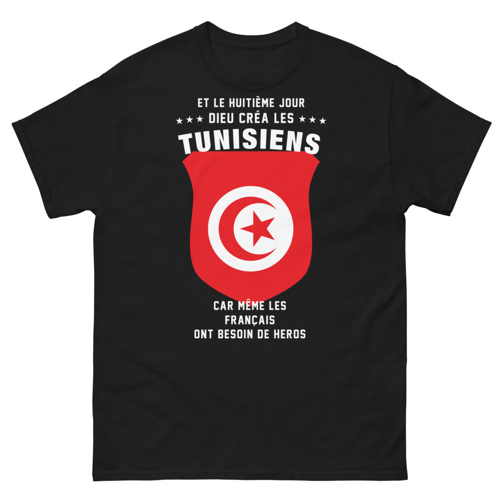 T-shirt Tunisiens noir - Et Dieu créa les Tunisiens