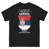 T-shirt Serbes noir - humour divin et fierté