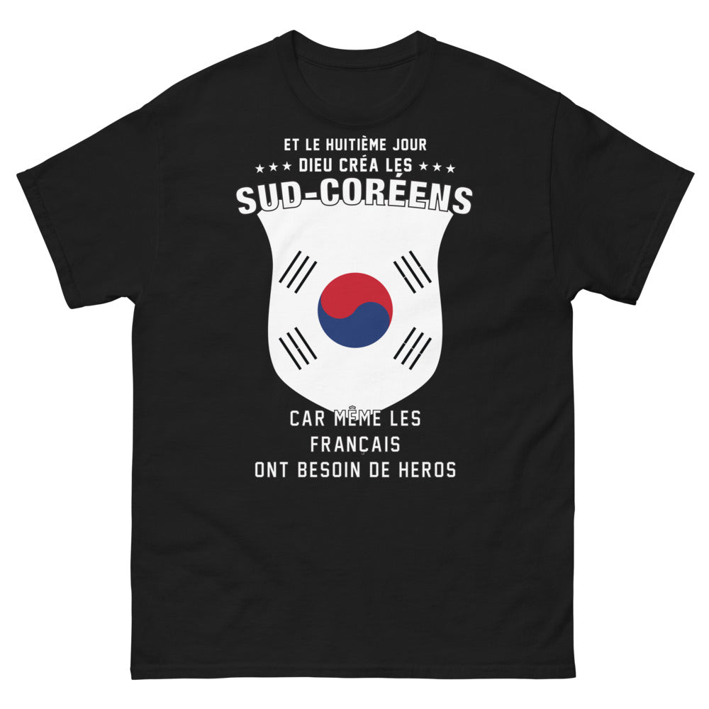 T-shirt Sud-Coréens noir - Héros des Français