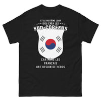 Thumbnail for T-shirt Sud-Coréens noir - Héros des Français