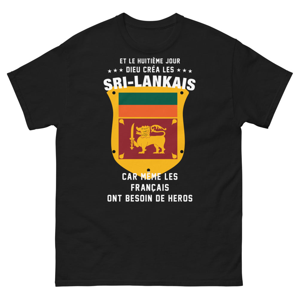 T-shirt Sri Lankais noir - Héros huitième jour