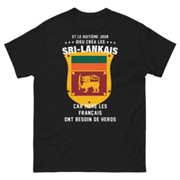 Thumbnail for T-shirt Sri Lankais noir - Héros huitième jour