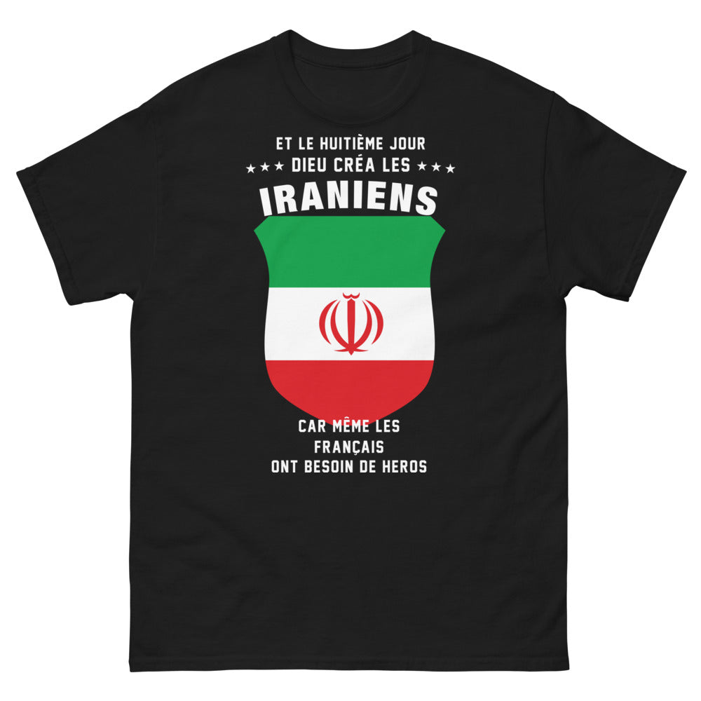 T-shirt Iraniens noir - Et le huitième jour