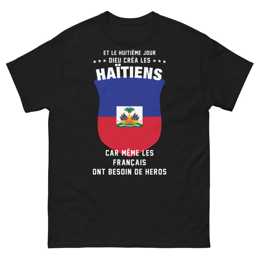 T-shirt Haïtiens noir - héros des temps modernes