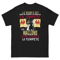 Thumbnail for T-shirt Wallons noir - nous sommes la tempête