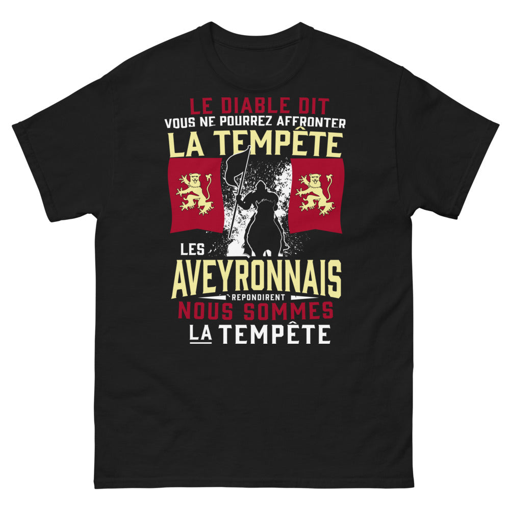T-shirt Aveyronnais noir - Affrontez la tempête