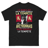 Thumbnail for T-shirt Aveyronnais noir - Affrontez la tempête