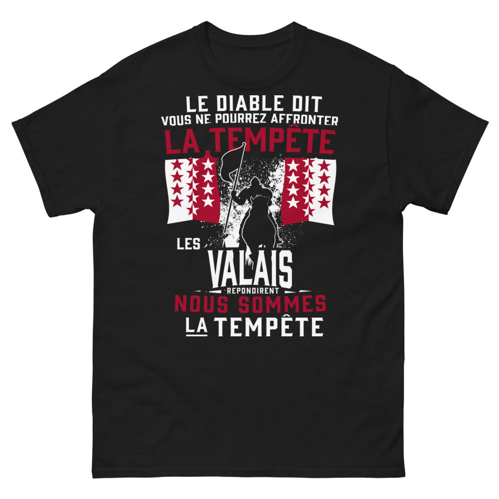 T-shirt Valais noir - La Tempête des Valaisans