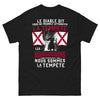 T-shirt Bourguignon noir - défiant la tempête sombre et sauvage