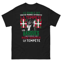 Thumbnail for T-shirt Basques noir - Les Basques répondent à la tempête