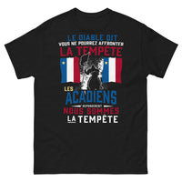 Thumbnail for T-shirt Tempête des Acadiens noir - Nous sommes la tempête