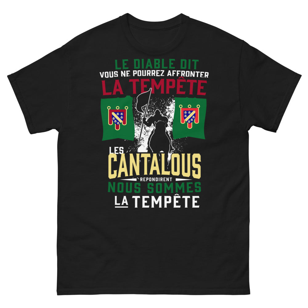 T-shirt Les Cantalous noir - tempête auvergnate
