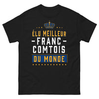 Thumbnail for T-shirt Franche-Comté noir - Élu meilleur Franc-Comtois du Monde