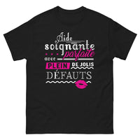 Thumbnail for T-shirt aide-soignante noir - Parfaite avec plein de jolis défauts