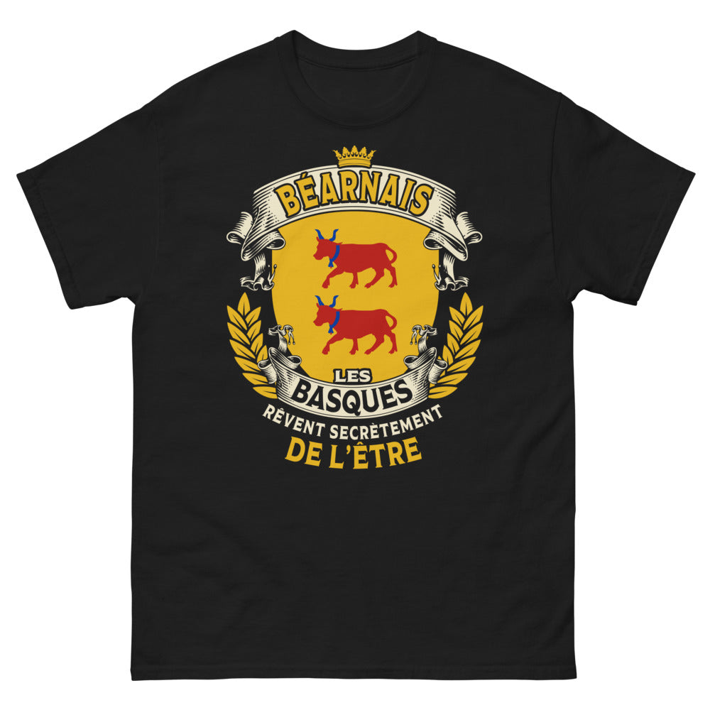T-shirt Béarnais noir - Les Basques rêvent secrètement d’être