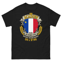 Thumbnail for T-shirt Acadien noir - Les Québécois rêvent d'être l'un d'eux