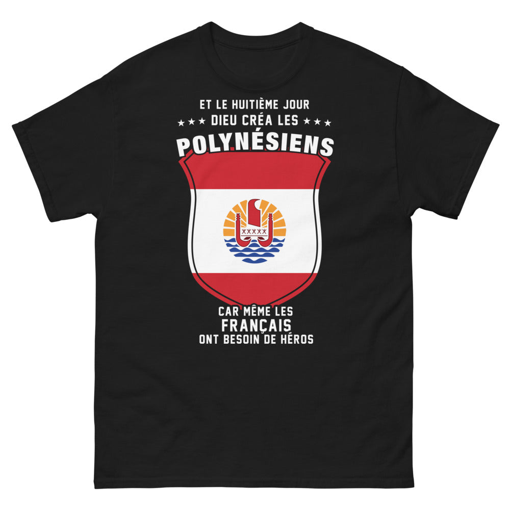 T-shirt Polynésien noir - Héros inattendu