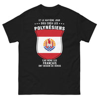 Thumbnail for T-shirt Polynésien noir - Héros inattendu