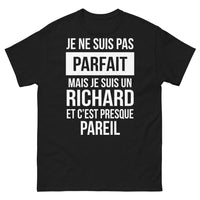 Thumbnail for T-shirt Richard noir - je ne suis pas parfait mais je suis un Richard