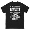 T-shirt Lopez noir - je ne suis pas parfait