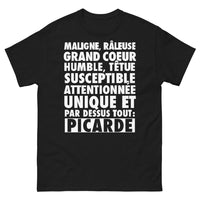 Thumbnail for T-shirt Picarde noir - cœur malicieux