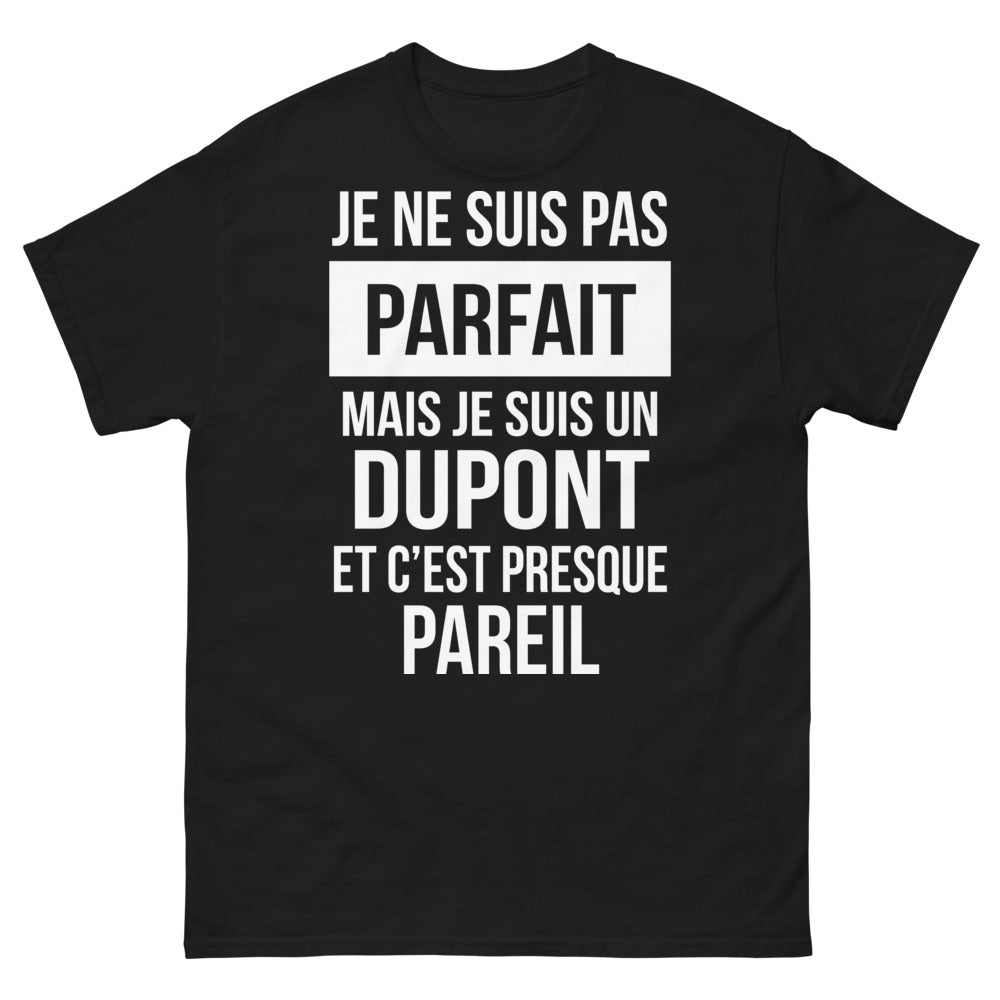 T-shirt Dupont noir - humour et fierté familiale