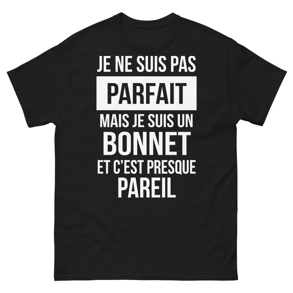T-shirt Bretons noir - humour et bonnet fier