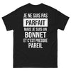 T-shirt Bretons noir - humour et bonnet fier