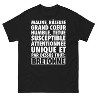 Thumbnail for T-shirt Bretagne noir - Maline et râleuse, grand cœur bretonne