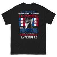 Thumbnail for T-shirt pompiers noir - nous sommes la tempête