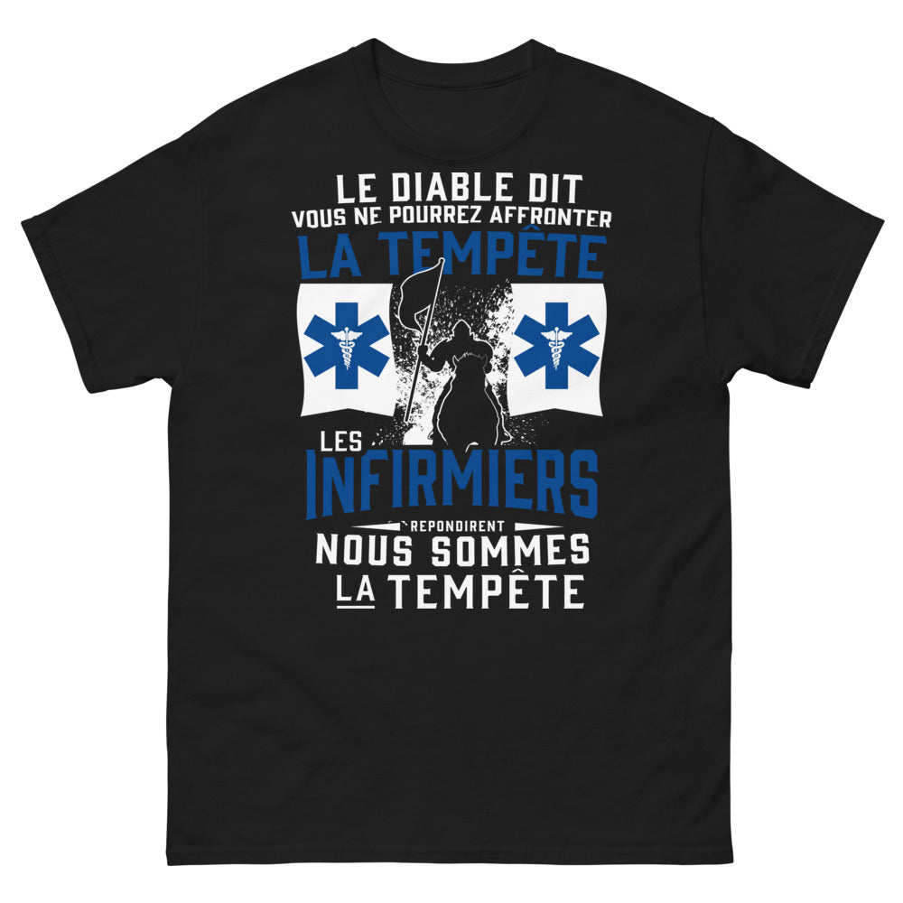 T-shirt infirmiers noir - nous sommes la tempête