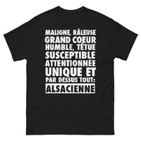 Thumbnail for T-shirt Alsacienne noir - Maligne et râleuse au grand cœur
