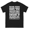 T-shirt Alsacienne noir - Maligne et râleuse au grand cœur